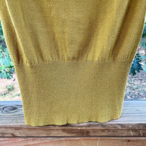 Moma Women's Mustard Yellow Cowl Neck Wool Blend Sweater Size 36 (S) - Picture 7 of 11